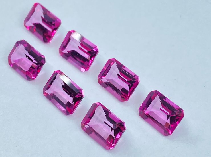 il fullxfull.3250315827 pxfg scaled Pink Topaz Faceted Octagon Shape Loose Gemstones In Assorted Sizes From 7x5mm To 10x8mm For Jewellery Making