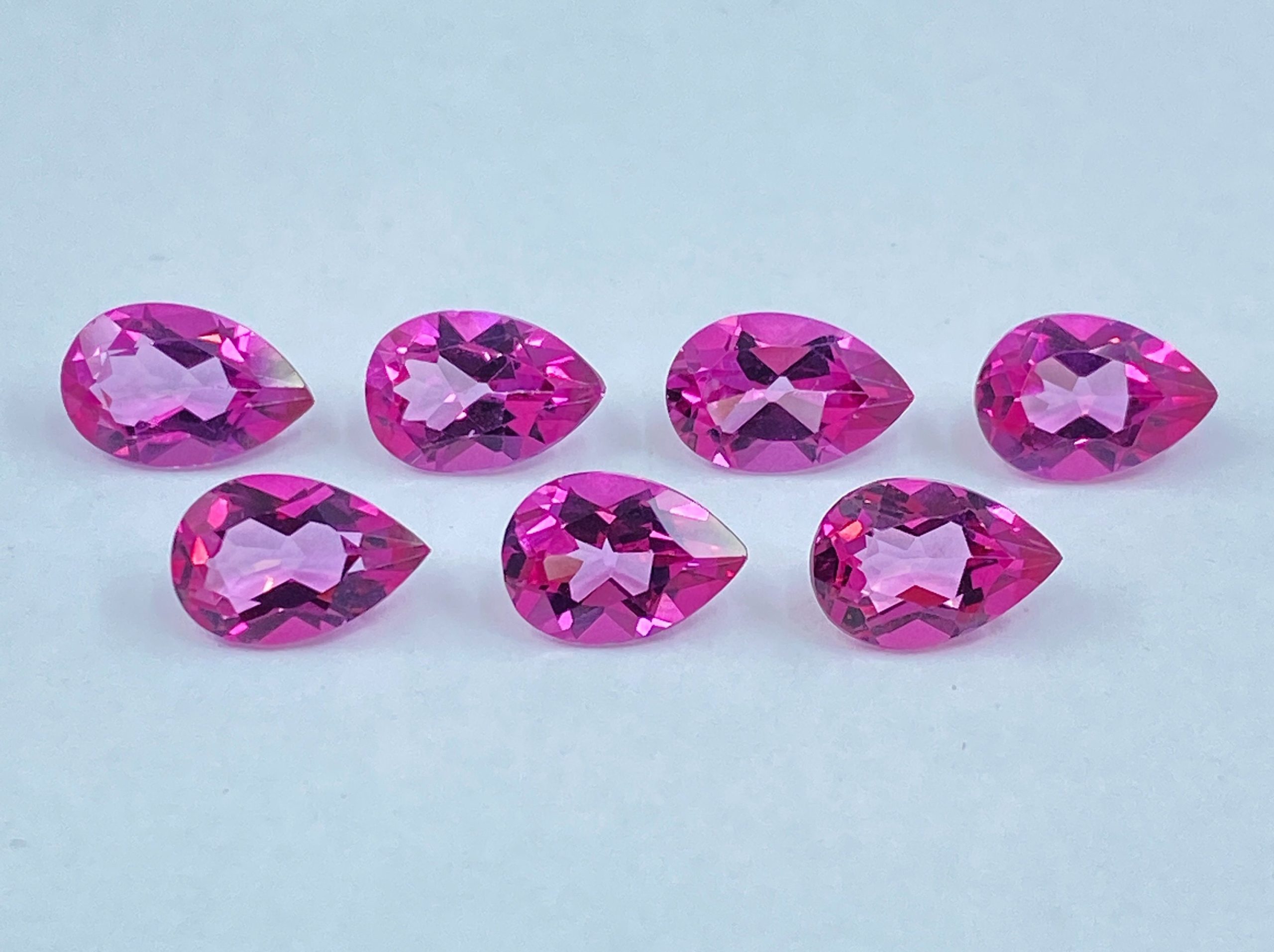 il fullxfull.3250327311 d3c8 scaled 10 Pieces of Pink Topaz Faceted Pear Shape Loose Gemstones Available in 6x4mm for Jewellery Making