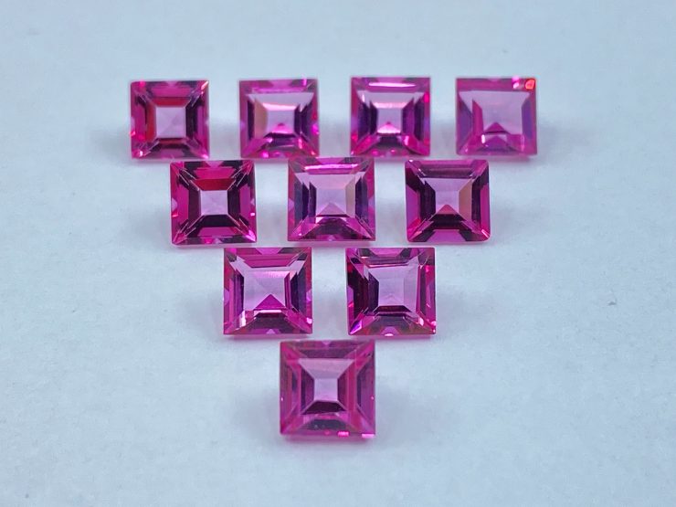 il fullxfull.3250356685 r1i8 scaled Pink Topaz Faceted Square Shape Loose Gemstones Available In 3mm & 5mm For Jewellery Making