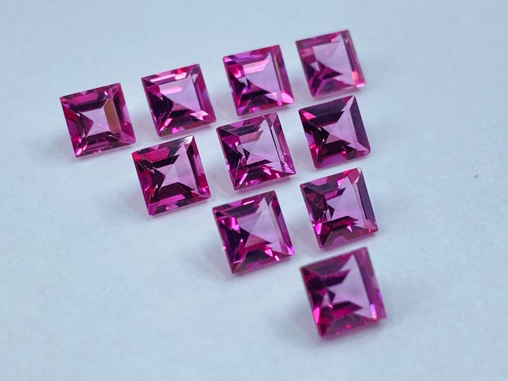 il fullxfull.3250356829 o2g8 scaled Pink Topaz Faceted Square Shape Loose Gemstones Available In 3mm & 5mm For Jewellery Making