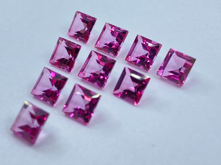 il fullxfull.3250356963 mg2n scaled Pink Topaz Faceted Square Shape Loose Gemstones Available In 3mm & 5mm For Jewellery Making