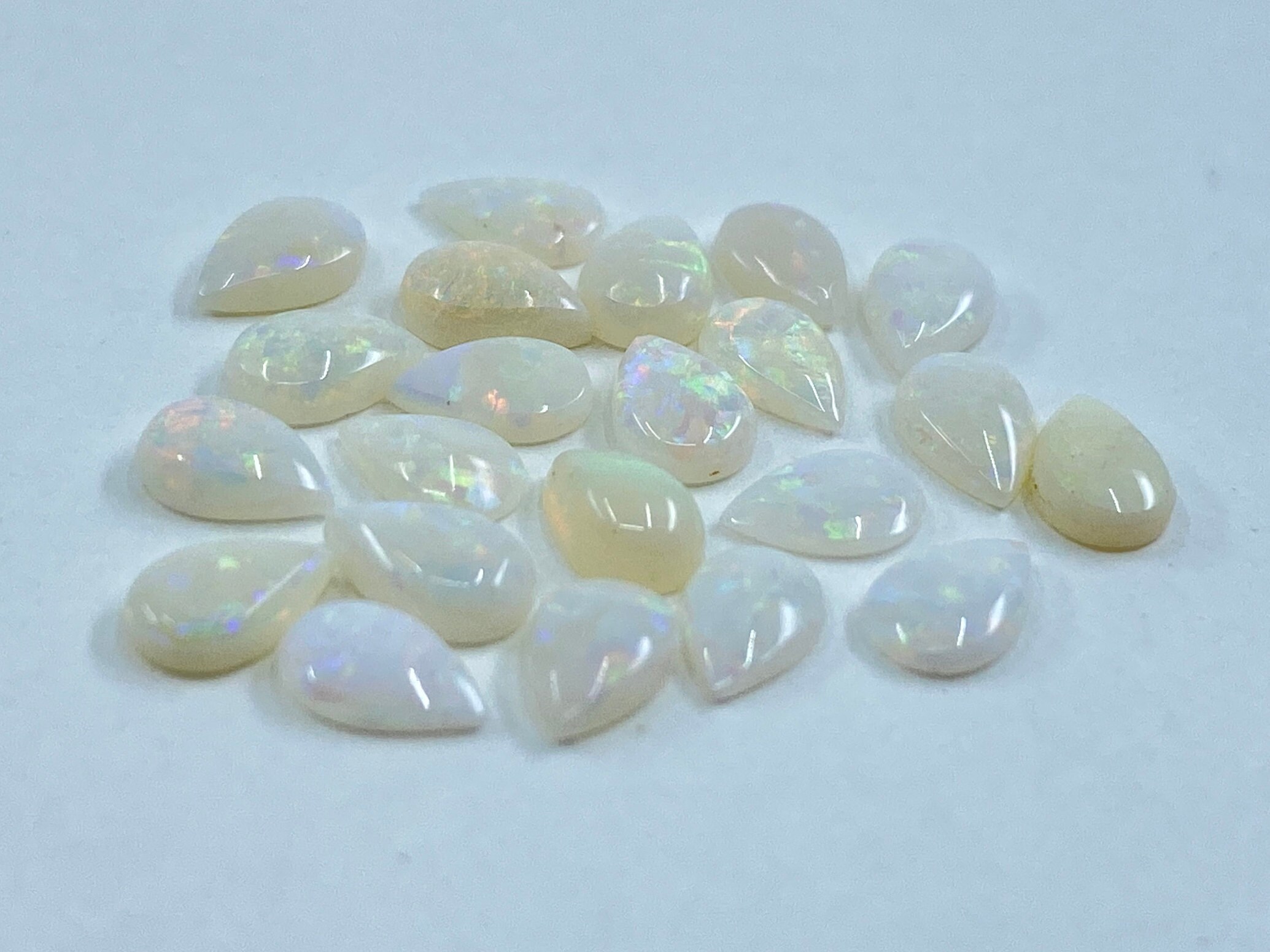 Opal (Australia) Cabochon Pear Shape Loose Gemstones in 5x3mm, 6x4mm and 14x8mm for Jewellery Making