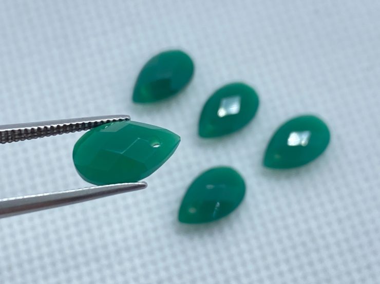 il fullxfull.3266191295 5ff2 scaled Green Agate Faceted Pear Shape Double-Sided Checker Board Cut With 1mm Hole In 9x7mm and 14x8mm For Jewellery Making