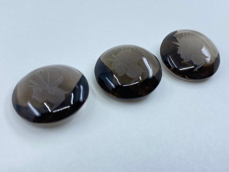 il fullxfull.3268552538 5ihf 1 scaled Smoky Quartz Roman Head Intaglio Round Cabochon Gemstones in Assorted Sizes from 12mm to 30mm for Jewellery Making