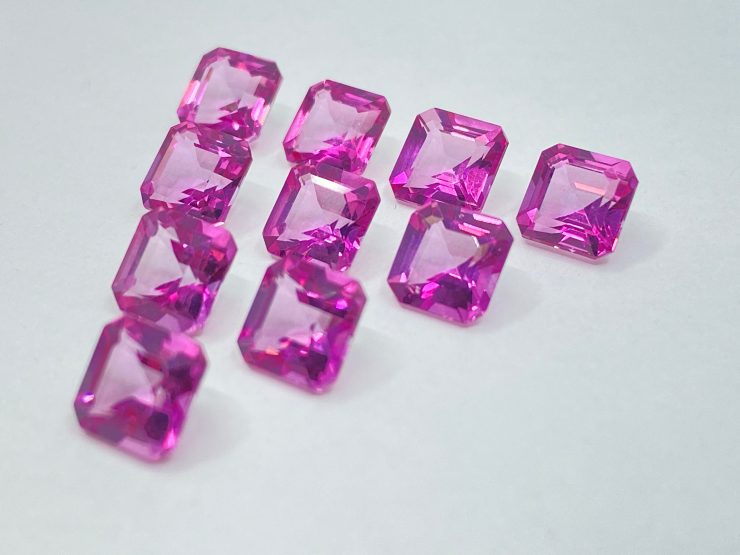 il fullxfull.3303804290 mabs scaled Pink Topaz Faceted Square Shape Corner Cut Loose Gemstones Available In 6mm For Jewellery Making