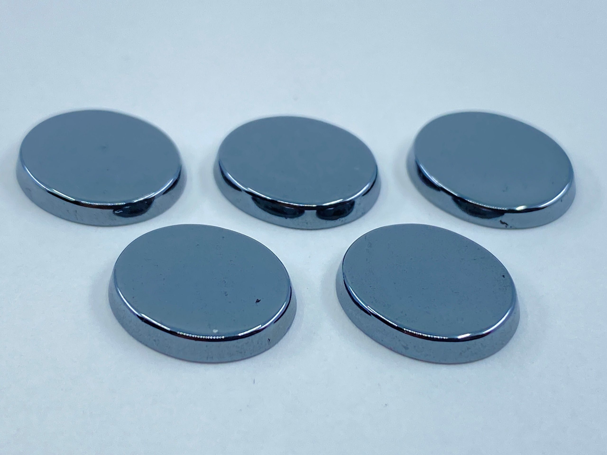 il fullxfull.3308775041 pu2v scaled Hematite SBBT (Single Bevel Buff Top) Oval Shape Gemstones in Assorted Sizes from 10x8mm to 18x13mm for Jewellery Making