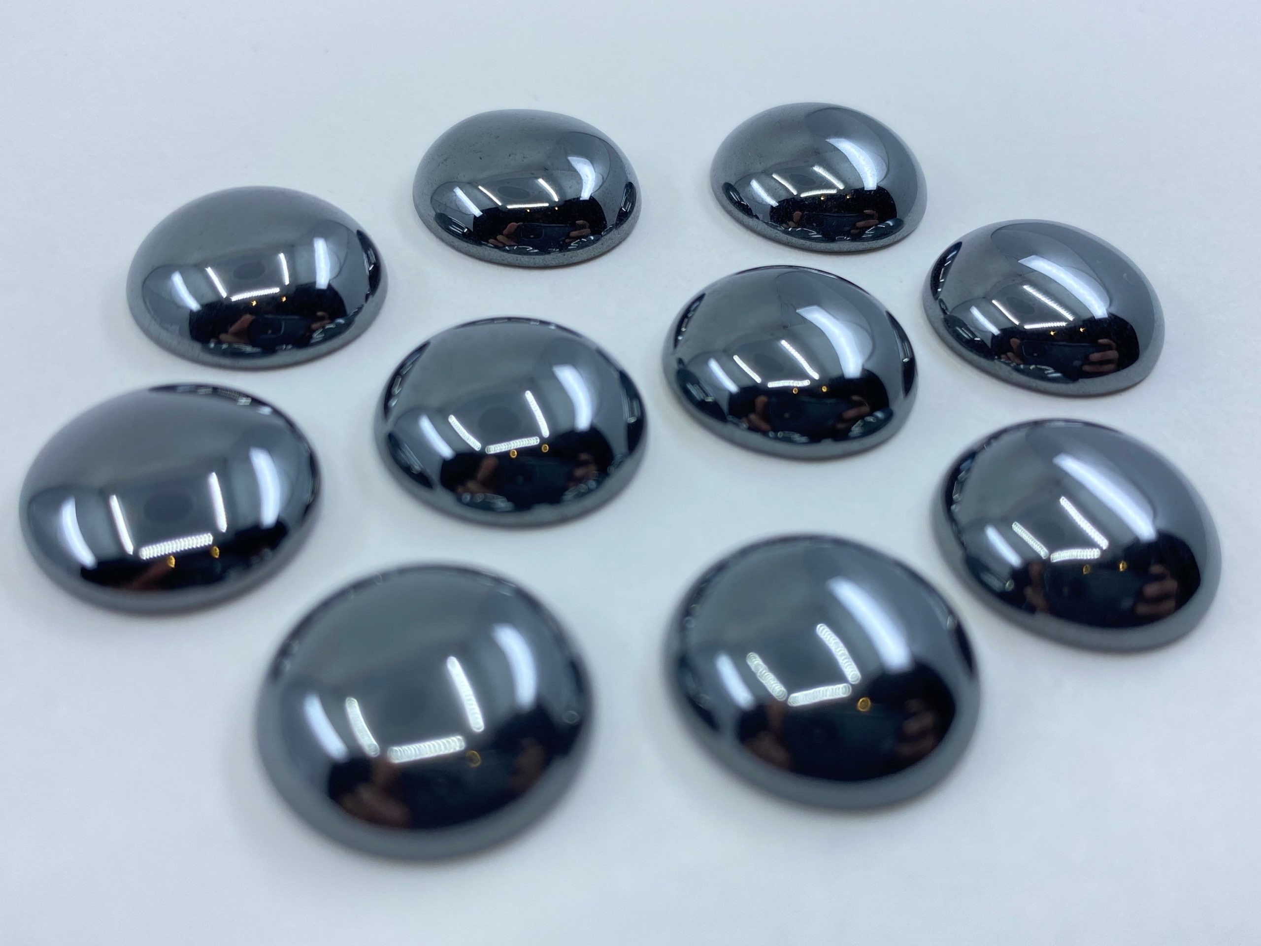 il fullxfull.3316281515 en3q scaled Hematite Cabochon Round Gemstones in Assorted Sizes from 2mm to 20mm for Jewellery Making