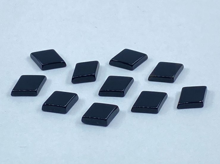 il fullxfull.3320529238 g88q scaled Flat Black Onyx Lozenge Shape SBBT (Single Bevel Buff Top) Gemstones in 7x5mm & 8x6mm for Jewellery Making