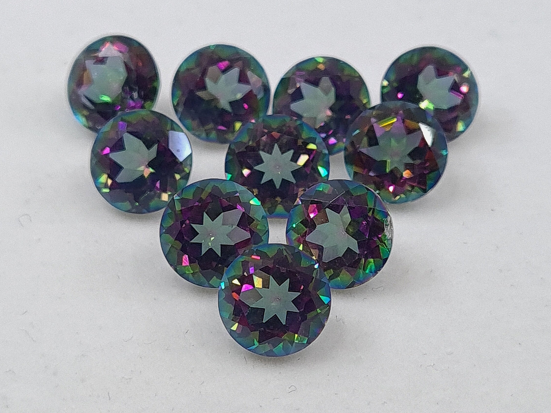 Mystic Topaz Faceted Round Loose Gemstones in Assorted Sizes from 2mm to 8mm for Jewellery Making