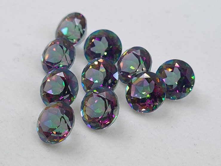 Mystic Topaz Faceted Round Loose Gemstones in Assorted Sizes from 2mm to 8mm for Jewellery Making