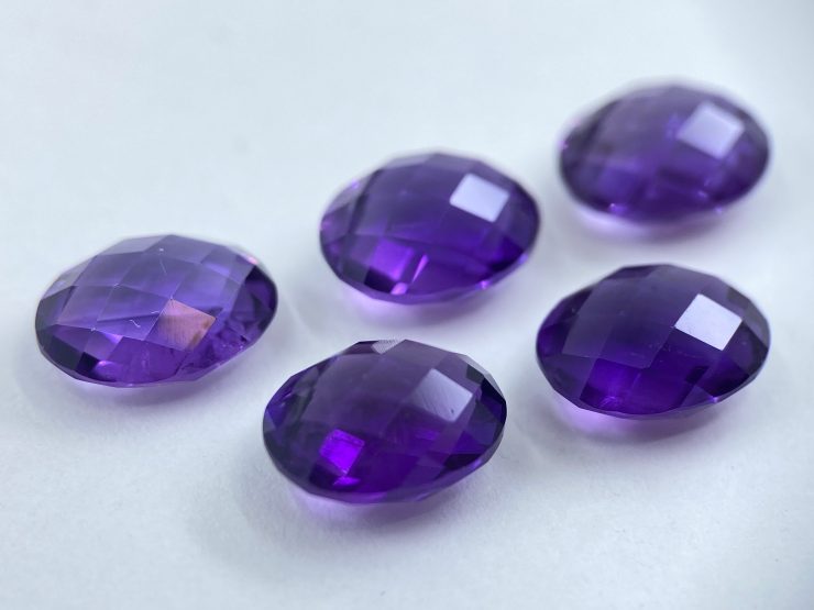 il fullxfull.3330910428 czb6 scaled African Amethyst Double Sided Faceted Checkerboard Oval Shape Loose Gemstones in 8x6mm, 9x7mm & 10x8mm for Jewellery Making