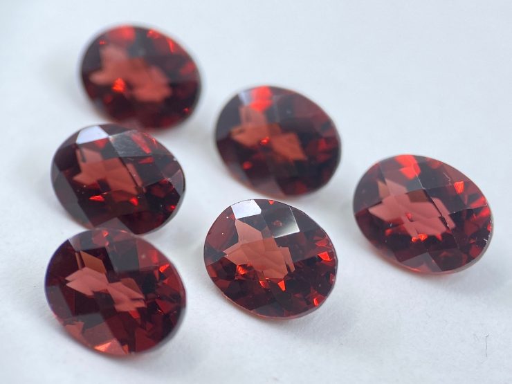 il fullxfull.3331360014 il6s scaled Mozambique Garnet Single Sided Faceted Checkerboard Oval Shape Loose Gemstones in 8x6mm for Jewellery Making