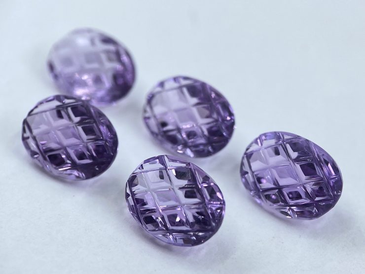 il fullxfull.3331405062 9odu scaled Amethyst Double Sided Carved-Faceted Checkerboard Oval Shape Loose Gemstones in 8x6mm for Jewellery Making