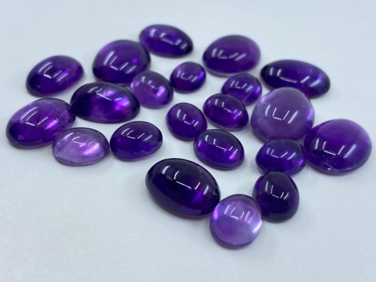 il fullxfull.3348027022 cj5r scaled Amethyst (African) Cabochon Oval Shape Loose Gemstones In Assorted Sizes from 4x3mm to 18x13mm for Jewellery Making