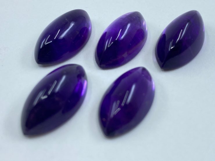 il fullxfull.3348099224 jdpg scaled 2 Pieces of Amethyst (African) Cabochon Marquise Shape Loose Gemstones in 18x9mm for Jewellery Making