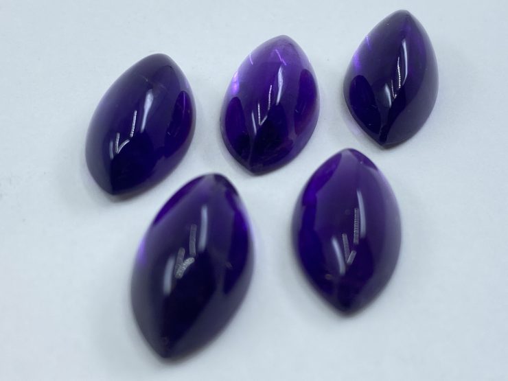 il fullxfull.3348099358 aflf scaled 2 Pieces of Amethyst (African) Cabochon Marquise Shape Loose Gemstones in 18x9mm for Jewellery Making