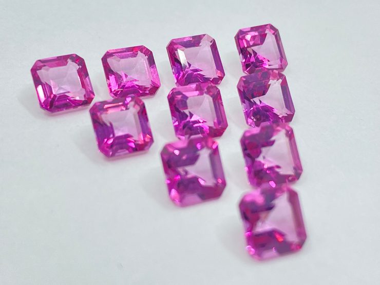 il fullxfull.3351503101 ce68 scaled Pink Topaz Faceted Square Shape Corner Cut Loose Gemstones Available In 6mm For Jewellery Making