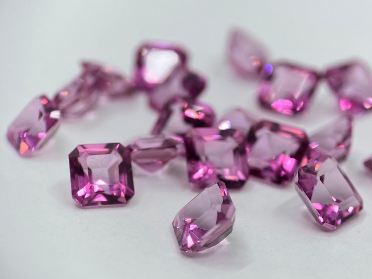 il fullxfull.3351507429 jv51 scaled Pink Topaz Faceted Square Shape Corner Cut Loose Gemstones Available In 6mm For Jewellery Making