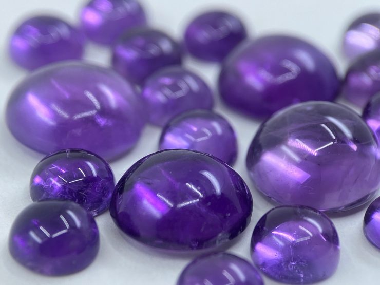 il fullxfull.3361627818 2bkn scaled Amethyst (African) Cabochon Round Shape Loose Gemstones In Assorted Sizes from 2.5mm up to 12mm for Jewellery Making