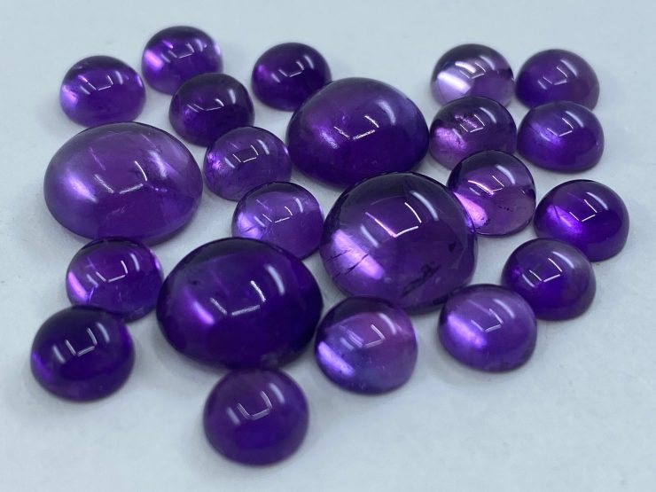 il fullxfull.3361640560 s0gn scaled Amethyst (African) Cabochon Round Shape Loose Gemstones In Assorted Sizes from 2.5mm up to 12mm for Jewellery Making