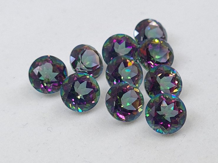 Mystic Topaz Faceted Round Loose Gemstones in Assorted Sizes from 2mm to 8mm for Jewellery Making