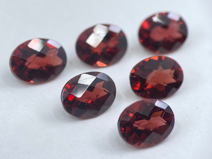 il fullxfull.3379056183 7hun scaled Mozambique Garnet Single Sided Faceted Checkerboard Oval Shape Loose Gemstones in 8x6mm for Jewellery Making