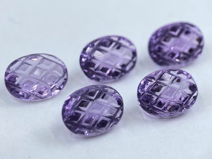 il fullxfull.3379101419 n8sr scaled Amethyst Double Sided Carved-Faceted Checkerboard Oval Shape Loose Gemstones in 8x6mm for Jewellery Making