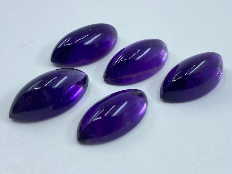 il fullxfull.3395797909 8cyn scaled 2 Pieces of Amethyst (African) Cabochon Marquise Shape Loose Gemstones in 18x9mm for Jewellery Making