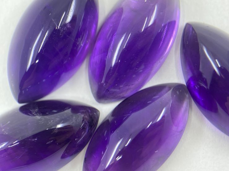 il fullxfull.3395799335 lue9 scaled 2 Pieces of Amethyst (African) Cabochon Marquise Shape Loose Gemstones in 18x9mm for Jewellery Making