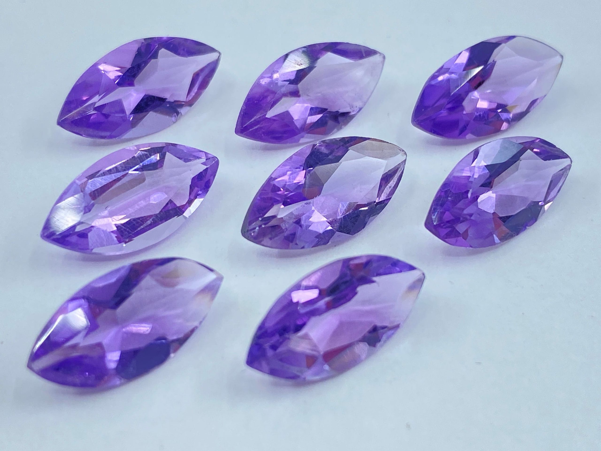 il fullxfull.3395950014 bub0 scaled Amethyst (Brazilian) Faceted Marquise Navette Shape Loose Gemstones in Assorted Sizes from 4x2mm to 21x7mm for Jewellery Making