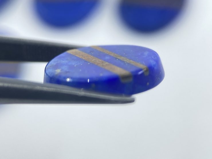 il fullxfull.3396442036 h1py scaled Lapis Lazuli (Afghanistan) Oval Shape SBBT Gemstones with 2 Real 9 Carat Gold Stripes in 12x10mm for Jewellery Making