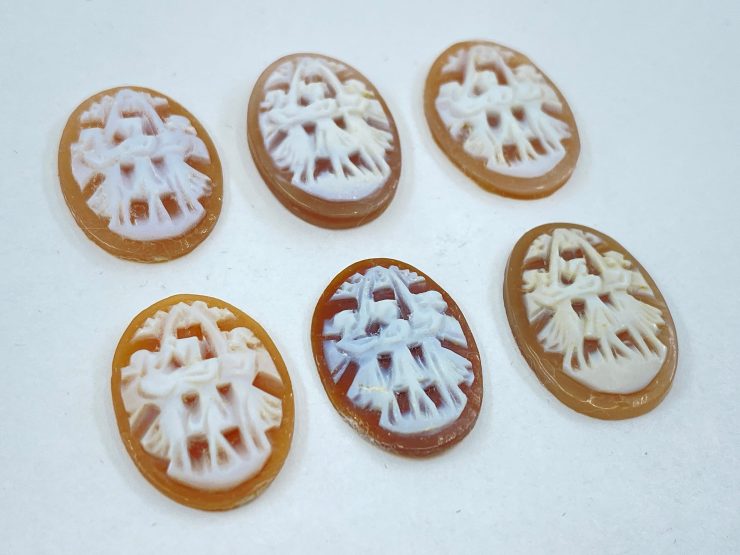 il fullxfull.3398009612 2iw0 scaled Sardonyx (Italy) Carved Cameo Oval Shape Gemstones Featuring 3 Graces in 10x8mm, 14x10mm, 16x12mm & 18x13mm for Jewellery Making