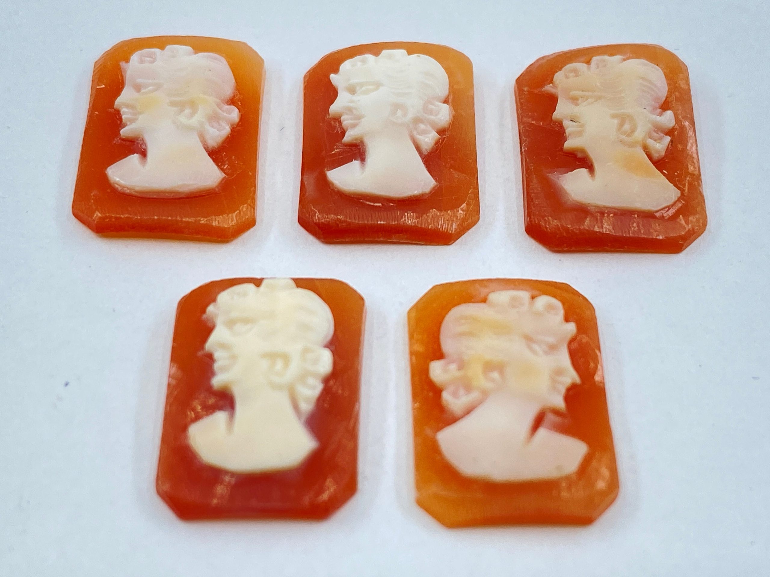 il fullxfull.3404329500 1xhg scaled Carnelian (Italy) Head Profile Carved Cameo Octagon Shape Gemstones in 10x8mm & 14x10mm for Jewellery Making