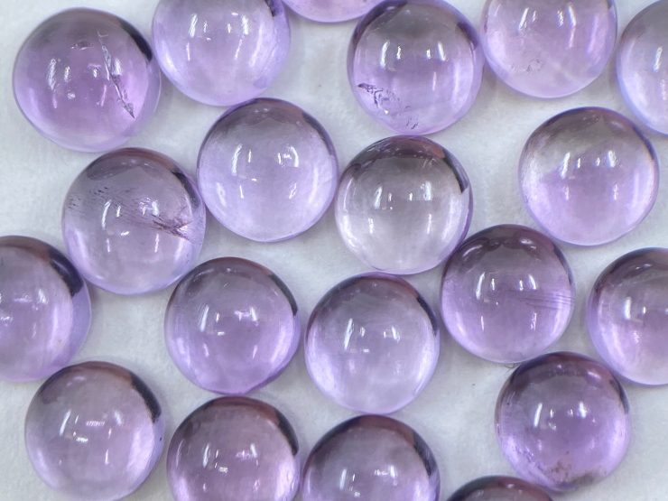 il fullxfull.3409296783 ej2k scaled Amethyst (Brazilian) Cabochon Round Shape Loose Gemstones in a Range of Sizes from 2.5mm to 5mm for Jewellery Making