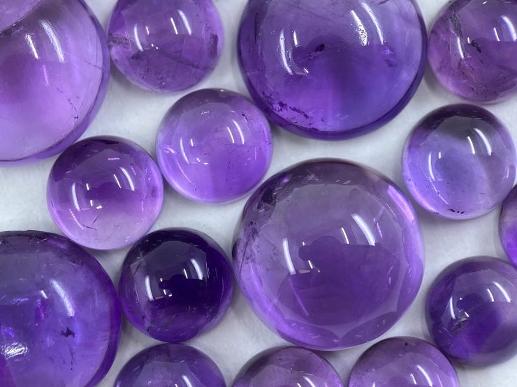 il fullxfull.3409314917 htb7 scaled Amethyst (African) Cabochon Round Shape Loose Gemstones In Assorted Sizes from 2.5mm up to 12mm for Jewellery Making