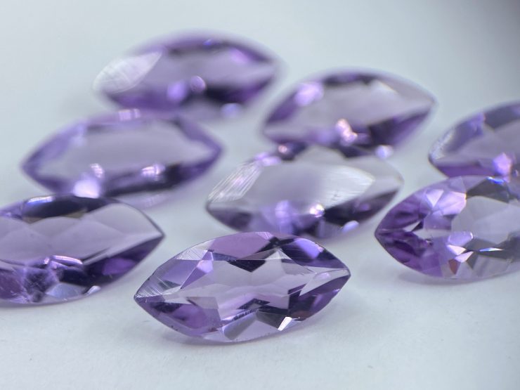 il fullxfull.3443617321 tjqu scaled Amethyst (Brazilian) Faceted Marquise Navette Shape Loose Gemstones in Assorted Sizes from 4x2mm to 21x7mm for Jewellery Making