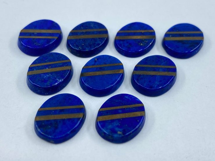 il fullxfull.3444095735 8d7v scaled Lapis Lazuli (Afghanistan) Oval Shape SBBT Gemstones with 2 Real 9 Carat Gold Stripes in 12x10mm for Jewellery Making