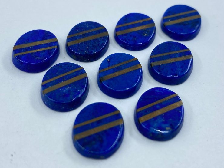 il fullxfull.3444095771 2sia scaled Lapis Lazuli (Afghanistan) Oval Shape SBBT Gemstones with 2 Real 9 Carat Gold Stripes in 12x10mm for Jewellery Making