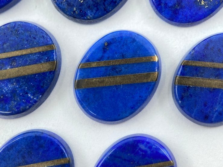 il fullxfull.3444112405 hqrc scaled Lapis Lazuli (Afghanistan) Oval Shape SBBT Gemstones with 2 Real 9 Carat Gold Stripes in 12x10mm for Jewellery Making