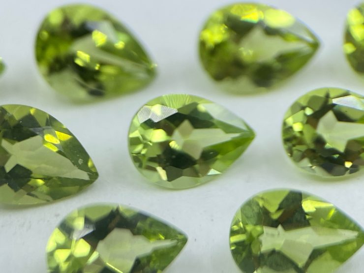 il fullxfull.3445597341 tgfh scaled Peridot Faceted Pear Shape Loose Gemstones in a Range of Sizes from 4x2mm up to 15x6mm for Jewellery Making