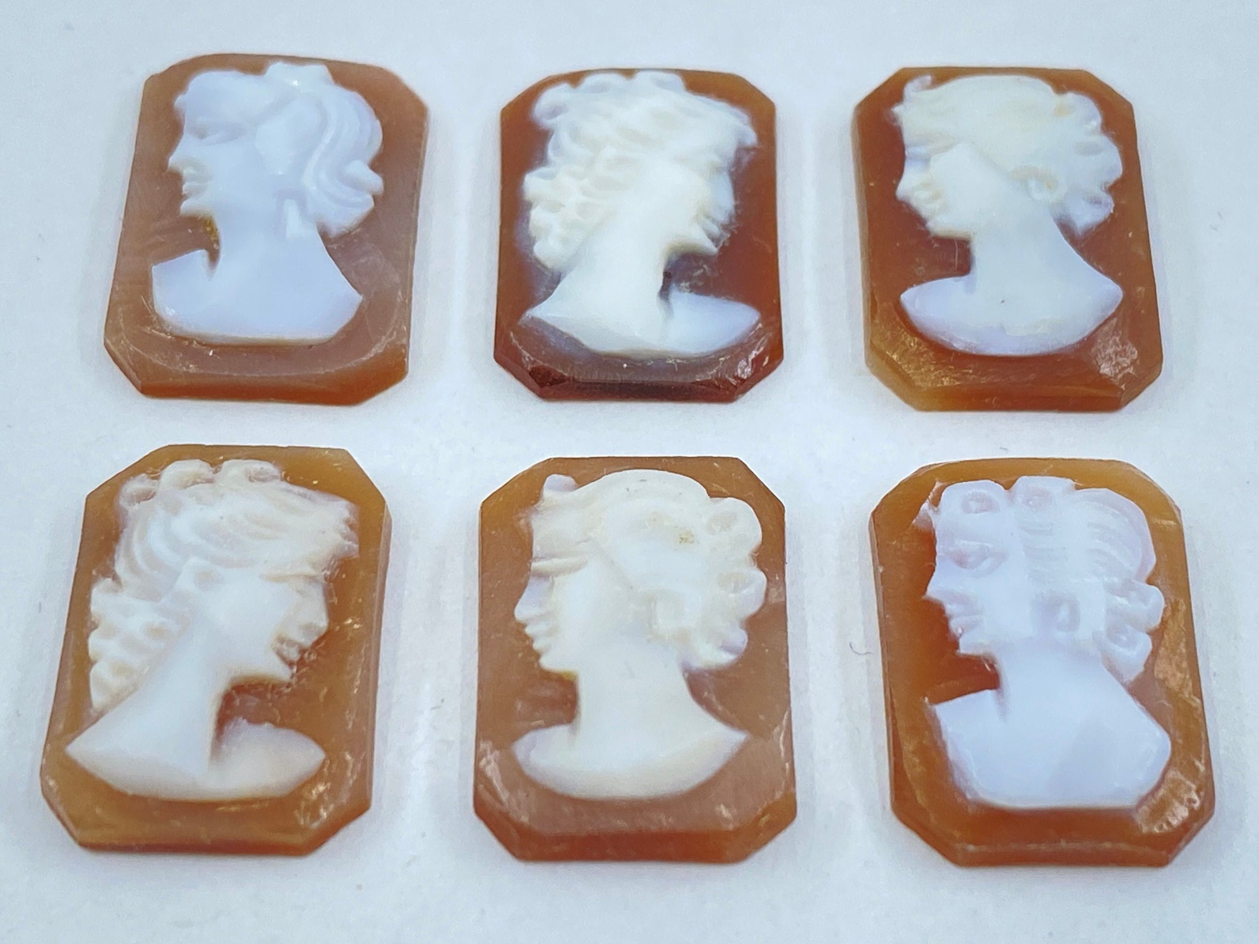 il fullxfull.3451985877 5spp scaled Sardonyx (Italy) Head Profile Carved Cameo Octagon Shape Gemstones in 10x8mm & 14x10mm for Jewellery Making