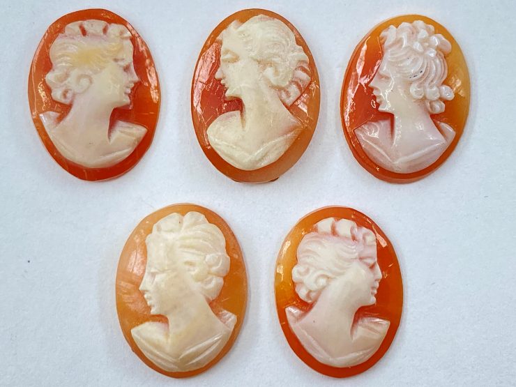 il fullxfull.3452005605 k10n scaled Carnelian (Italy) Head Profile Carved Cameo Oval Shape Gemstones in 11x9mm for Jewellery Making