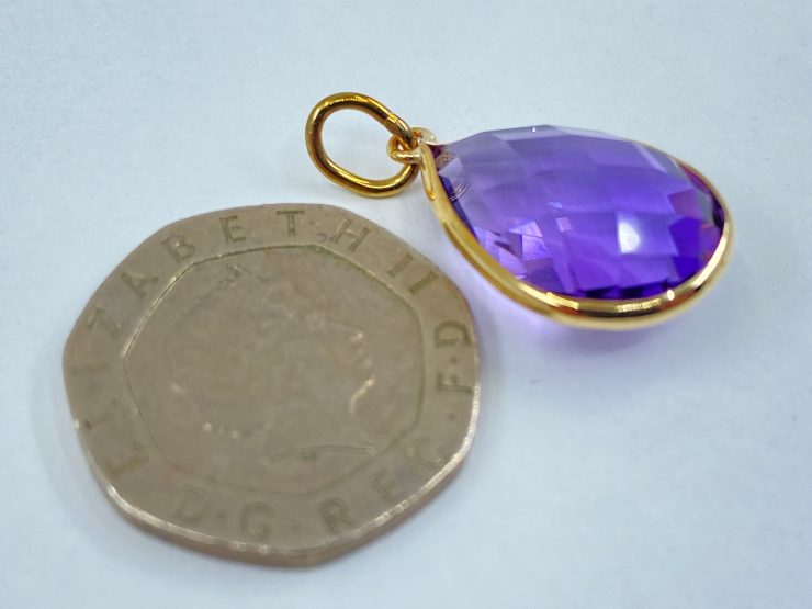 il fullxfull.3460084090 g0nq scaled 9 Carat Gold Pear Shape African Amethyst (11 Carat Gemstone) Pendant