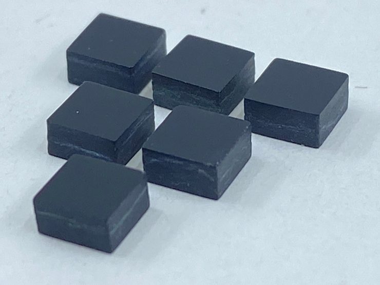 100 Pieces of Black Onyx Flat Straight Edge (German Cut) Square Shape Loose Gemstones in 4mm for Jewellery Making