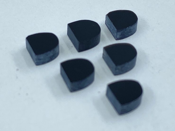 100 Pieces of Black Onyx Flat Straight Edge (German Cut) D-Shape Loose Gemstones in 4mm for Jewellery Making