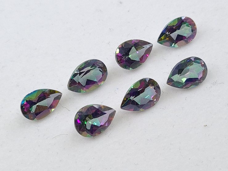 Mystic Topaz Faceted Pear Shape Loose Gemstones in 6x4mm, 7x5mm & 9x6mm for Jewellery Making