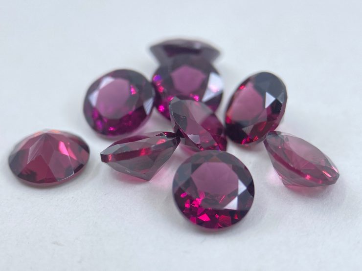 il fullxfull.3494110378 fuhu scaled Rhodolite Garnet (Rose-Coloured) Faceted Round Shape Loose Gemstones in Sizes Ranging from 2.25mm to 7mm for Jewellery Making