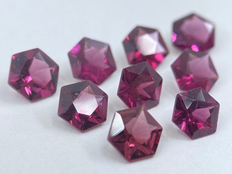 il fullxfull.3494280408 42yp scaled Rhodolite Garnet (Rose-Coloured) Faceted Hexagon Shape Loose Gemstones in 5mm & 6mm for Jewellery Making