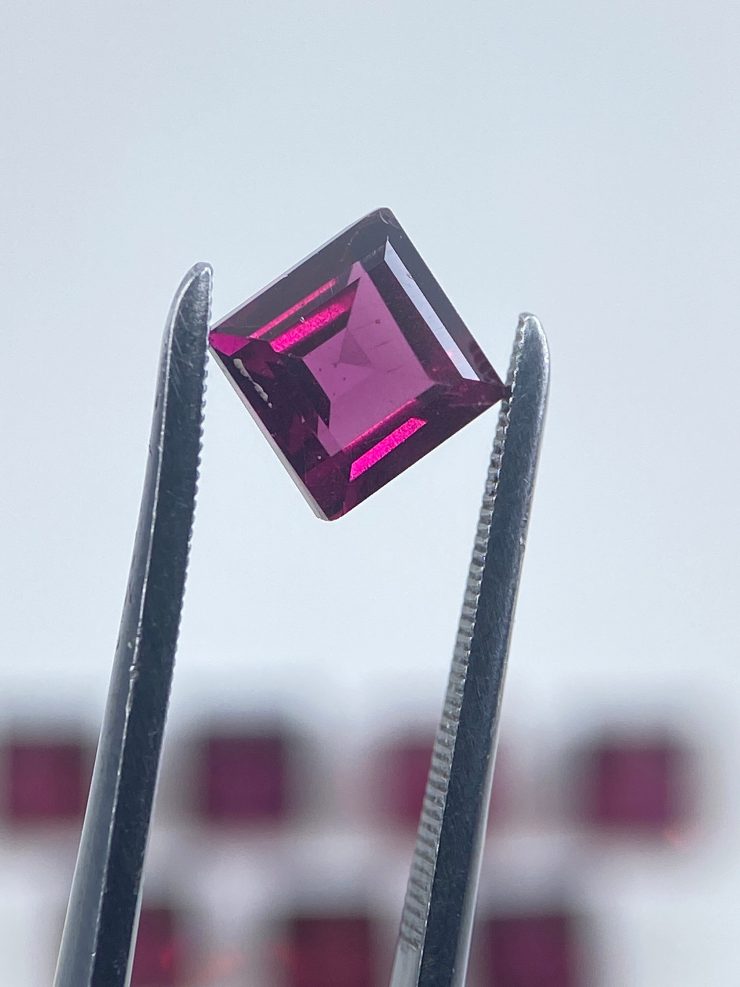 il fullxfull.3494321602 37w0 scaled Rhodolite Garnet (Rose-Coloured) Faceted Square Shape Loose Gemstones in 4mm & 5mm for Jewellery Making