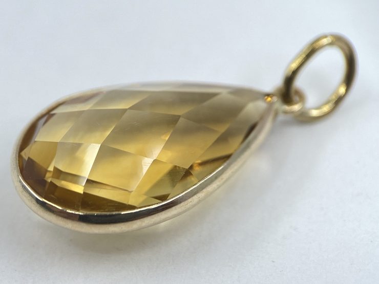 il fullxfull.3507755513 qfkx scaled 9 Carat Gold Pear Shape Natural Citrine (15x10mm, 7 ct Gemstone) Pendant